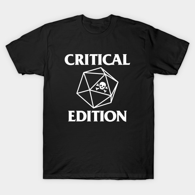 Skull D20 Logotype (square) T-Shirt by Crit Edition